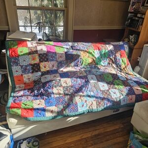 Vibrant Multicolor Patchwork Quilt